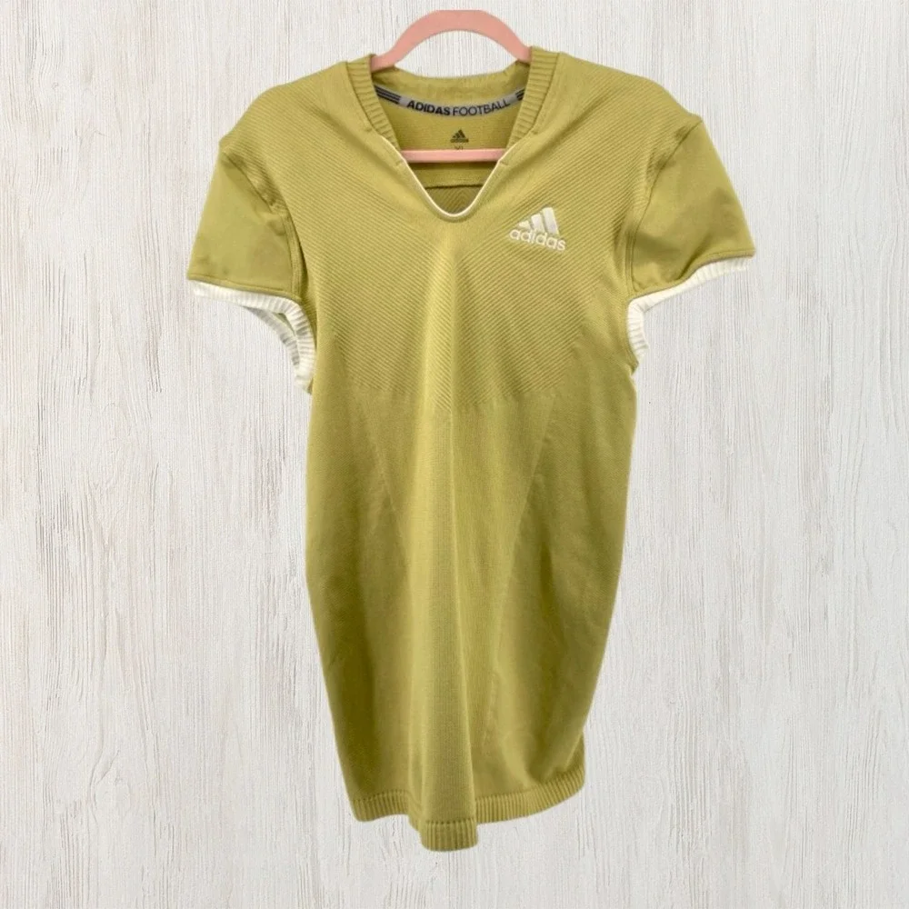 Adidas Men XL Football Jersey DQ3448‎ Yellow Climalite Soccer Top Nylon Stretch